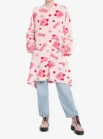 Kirby Fuzzy Girls Oversized Hoodie