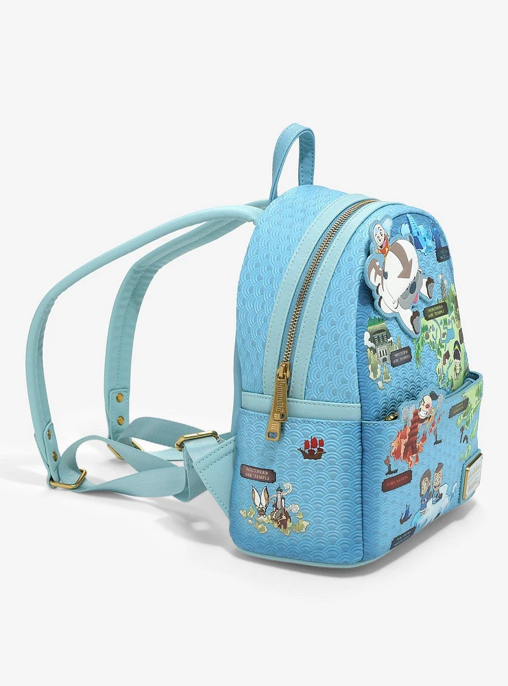 Loungefly Avatar: The Last Airbender Aang and Appa Map Mini Backpack