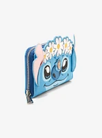 Loungefly Disney Stitch Flower Crown Zipper Wallet