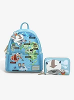 Loungefly Avatar: The Last Airbender Map Appa & Aang Zipper Wallet
