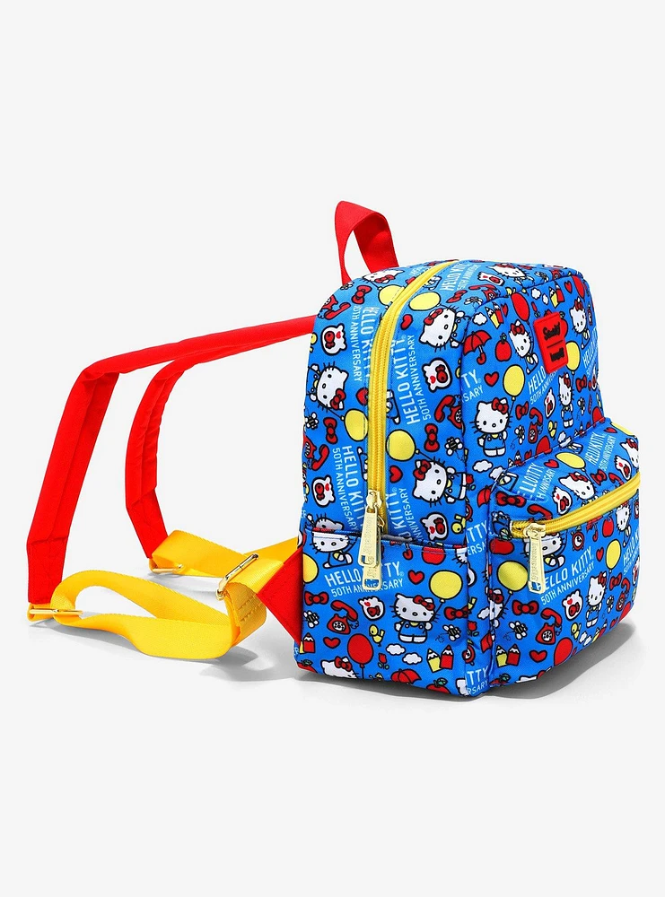 Loungefly Hello Kitty 50th Anniversary Fabric Mini Backpack