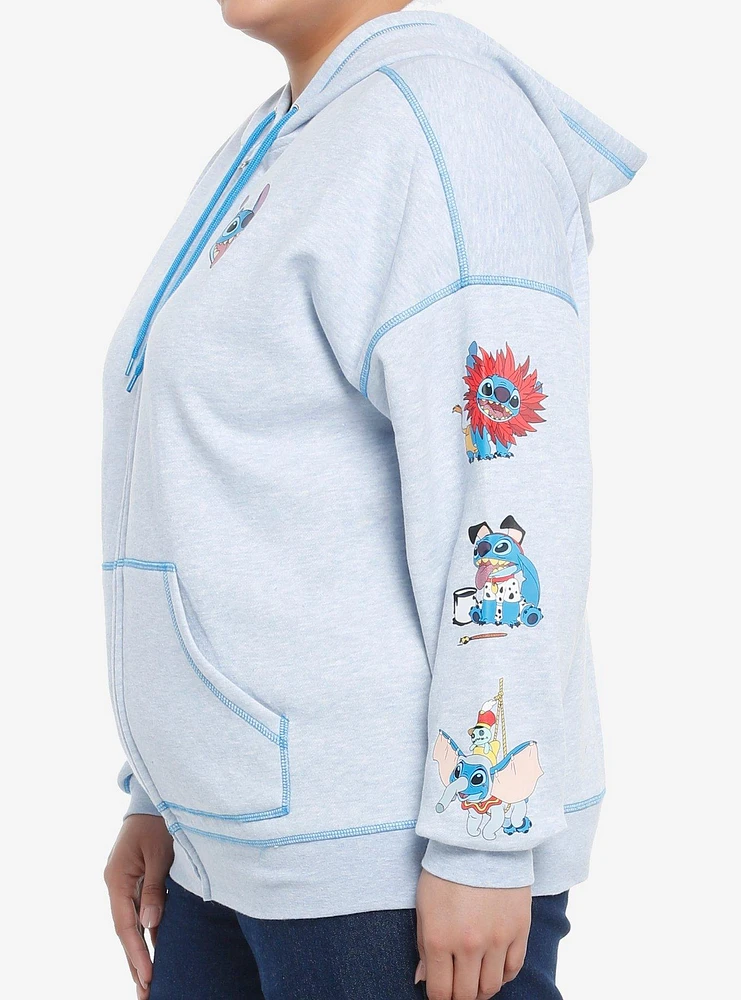 Her Universe Disney Stitch Character Mashup Girls Hoodie Plus