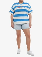 Her Universe Disney Stitch Character Mashup Stripe Girls Oversized T-Shirt Plus