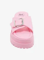 Dirty Laundry Pink Buckle Sandals