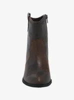 Dirty Laundry Brown Cowboy Ankle Boots