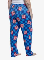 Kirby Blue Checkered Girls Pajama Pants Plus