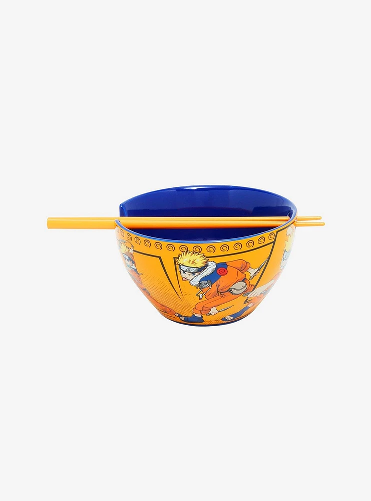 Naruto Orange Ramen Bowl With Chopsticks