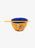 Naruto Orange Ramen Bowl With Chopsticks