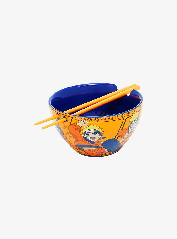 Naruto Orange Ramen Bowl With Chopsticks