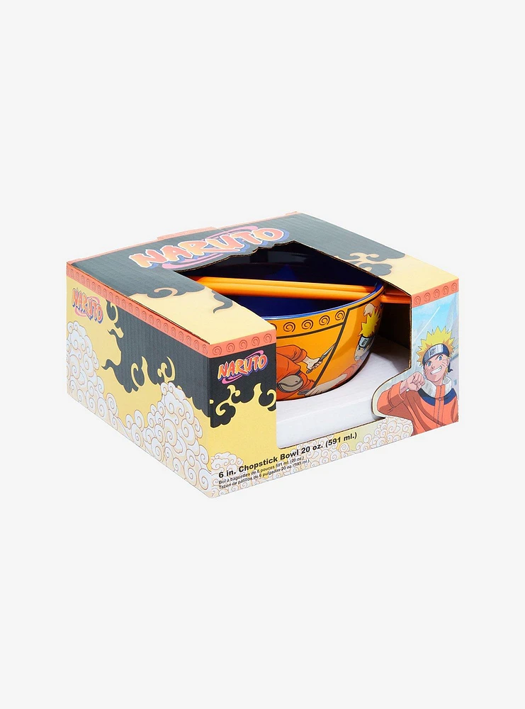 Naruto Orange Ramen Bowl With Chopsticks