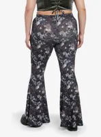 Skulls & Flowers Bell Bottom Pants Plus