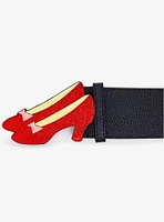 The Wizard Of Oz Dorothy's Ruby Red Glitter Slippers Enamel Cast Buckle Belt