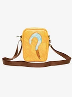 Disney Moana Maui Glow In The Dark Fish Hook And Pose Orange Crossbody Bag