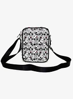 Disney Mickey Mouse Expression Blocks White Black Crossbody Bag