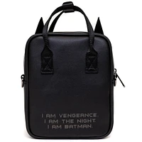 DC Comics Batman Embossed Armor Texture Black Crossbody Bag