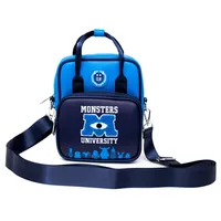 Disney Monsters University Chenille Patch With Monsters Print Blues Crossbody Bag