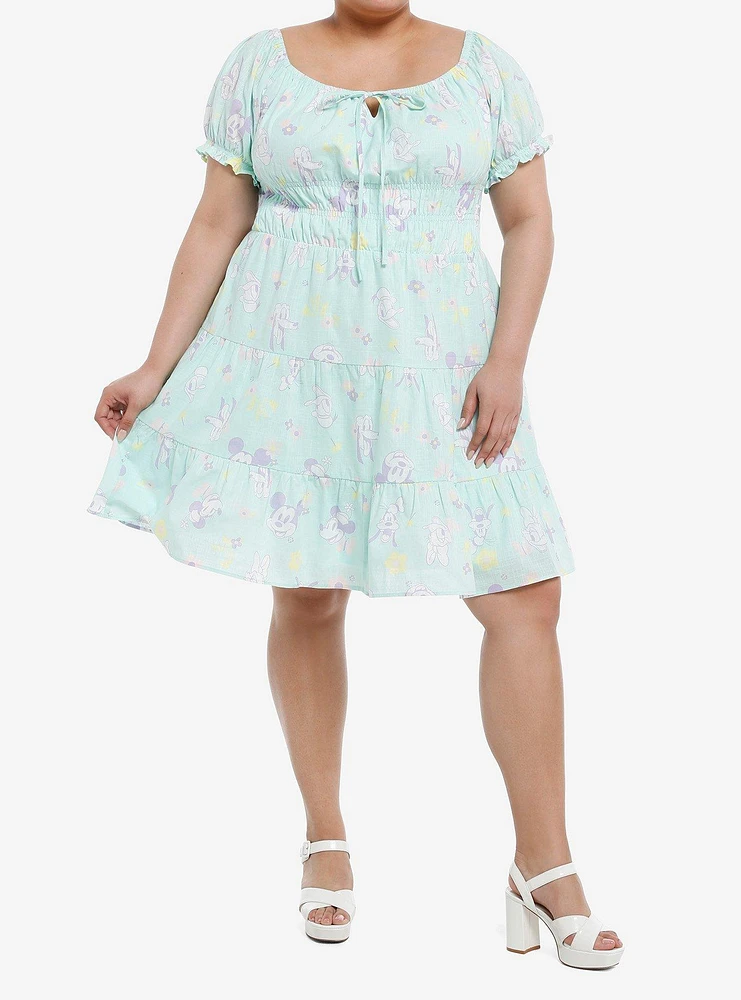 Her Universe Disney Mickey Mouse And Friends Pastel Spring Dress Plus