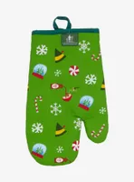 Elf Christmas Icons Oven Mitt