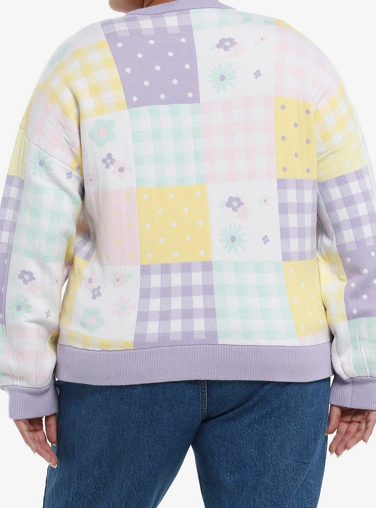 Her Universe Disney Mickey Mouse And Friends Pastel Gingham Girls Cardigan Plus