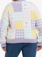 Her Universe Disney Mickey Mouse And Friends Pastel Gingham Girls Cardigan Plus