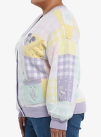 Her Universe Disney Mickey Mouse And Friends Pastel Gingham Girls Cardigan Plus