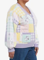 Her Universe Disney Mickey Mouse And Friends Pastel Gingham Girls Cardigan Plus