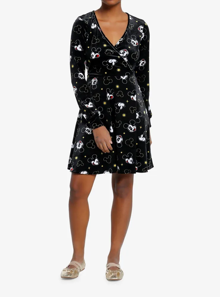 Disney Mickey Mouse Icons Velvet Dress