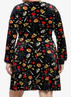 Disney Snow White And The Seven Dwarfs Evil Queen Icons Velvet Dress Plus