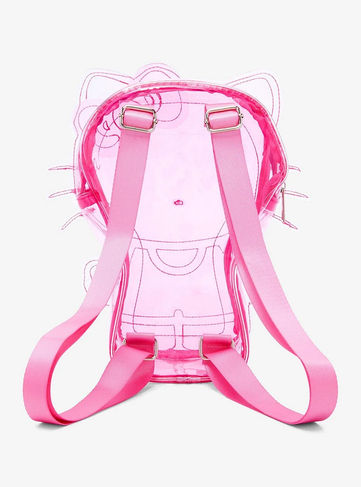 Hello Kitty Pink Transparent Figural Mini Backpack