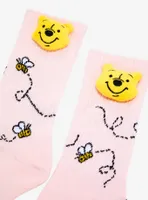 Disney Winnie The Pooh Bee Plush Head Crew Socks