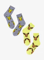 Pokemon Pikachu & Eevee Crew Socks 2 Pair