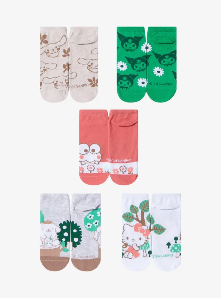 Hello Kitty And Friends Nature No-Show Socks 5 Pair