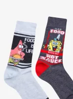 SpongeBob SquarePants Duo Food Crew Socks 2 Pair