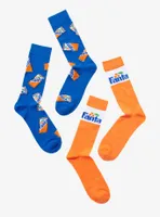 Coca-Cola Orange Fanta Crew Socks 2 Pair