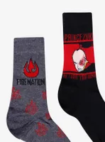 Avatar: The Last Airbender Prince Zuko Crew Socks 2 Pair