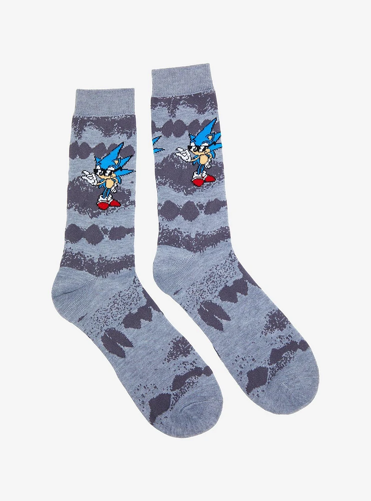Sonic The Hedgehog Sunglasses Tie-Dye Crew Socks