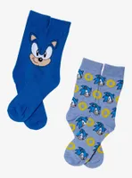Sonic The Hedgehog Blue Crew Socks 2 Pair