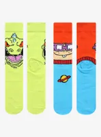 Rugrats Reptar & Chuckie Crew Socks 2 Pair