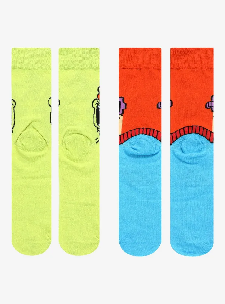 Rugrats Reptar & Chuckie Crew Socks 2 Pair