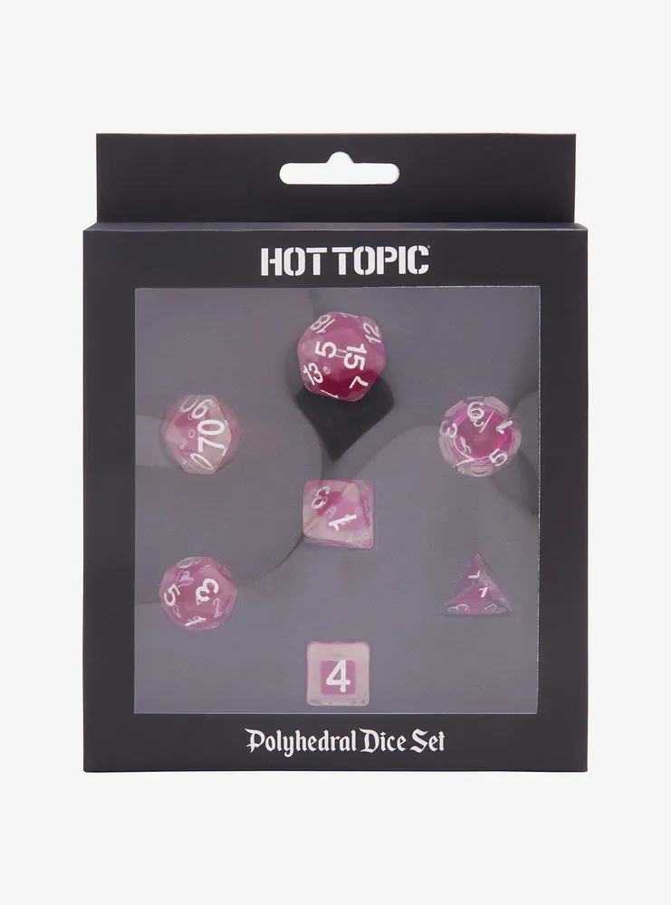 Hot Pink Polyhedral Dice Set