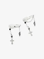 Social Collision® Skull Cross Chain Hair Clip Set