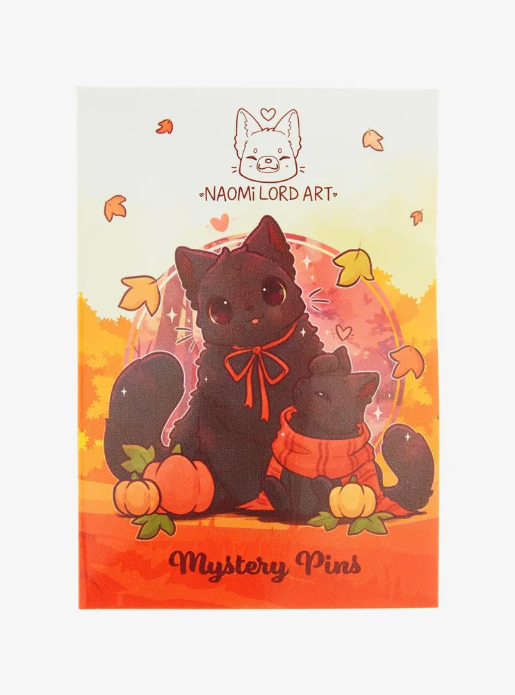 Fall Black Cat Blind Box Enamel Pin By Naomi Lord Art