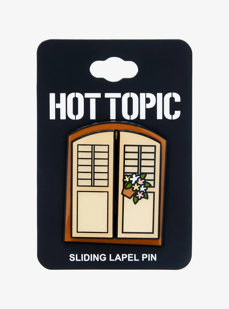 Frogs Window Sliding Enamel Pin