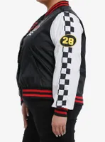 Disney Mickey Mouse Racing Girls Varsity Windbreaker Jacket Plus