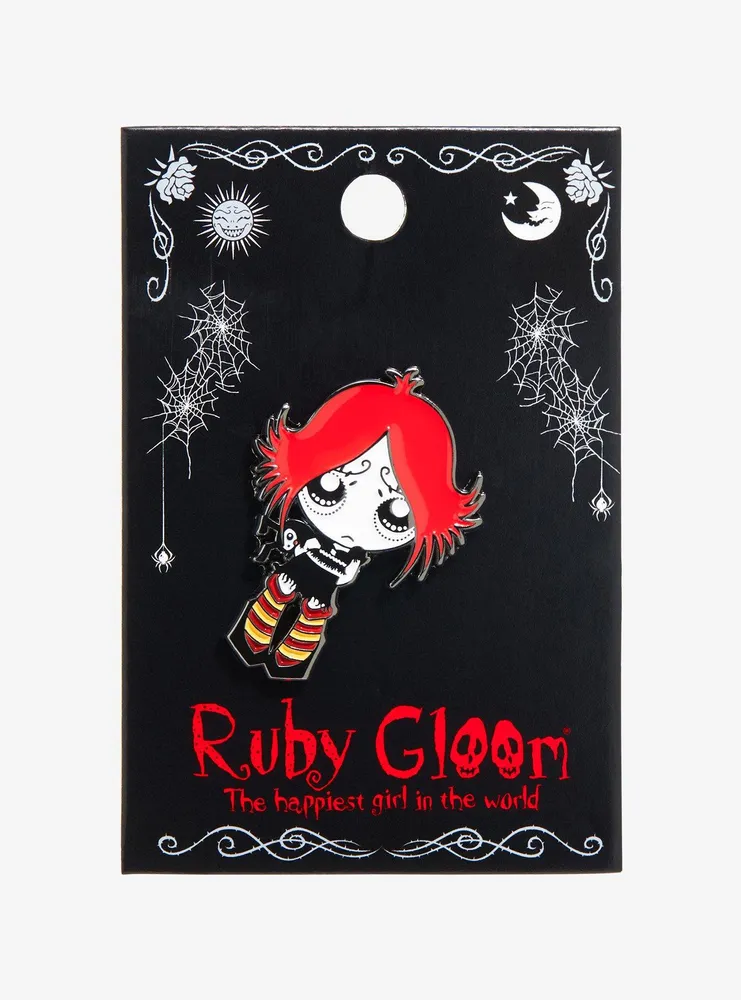 Ruby Gloom Pouty Face Enamel Pin