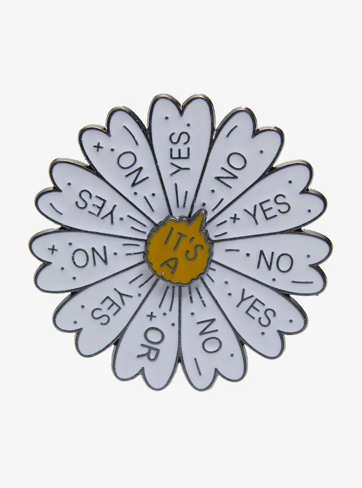 Daisy Yes Or No Spinner Enamel Pin