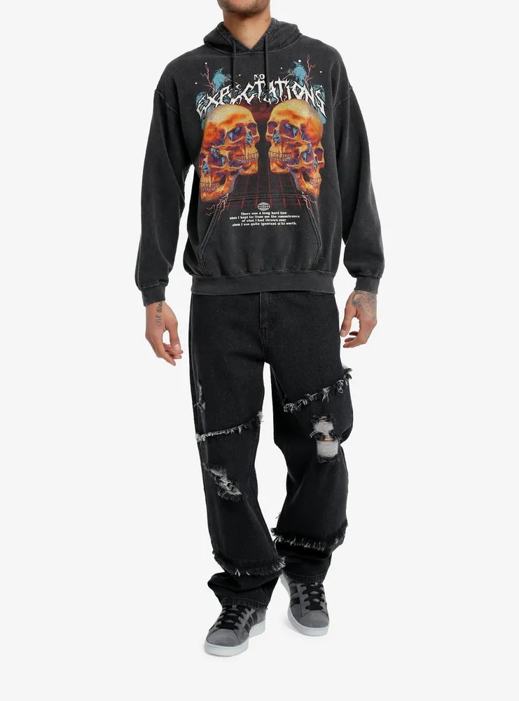Social Collision® No Expectations Skull Hoodie