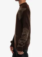 Grunge Swirl Star Intarsia Sweater