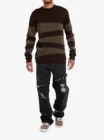 Brown Two-Tone Stitch Sweater