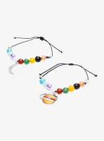Cosmic Aura Planet Beads Best Friend Cord Bracelet Set